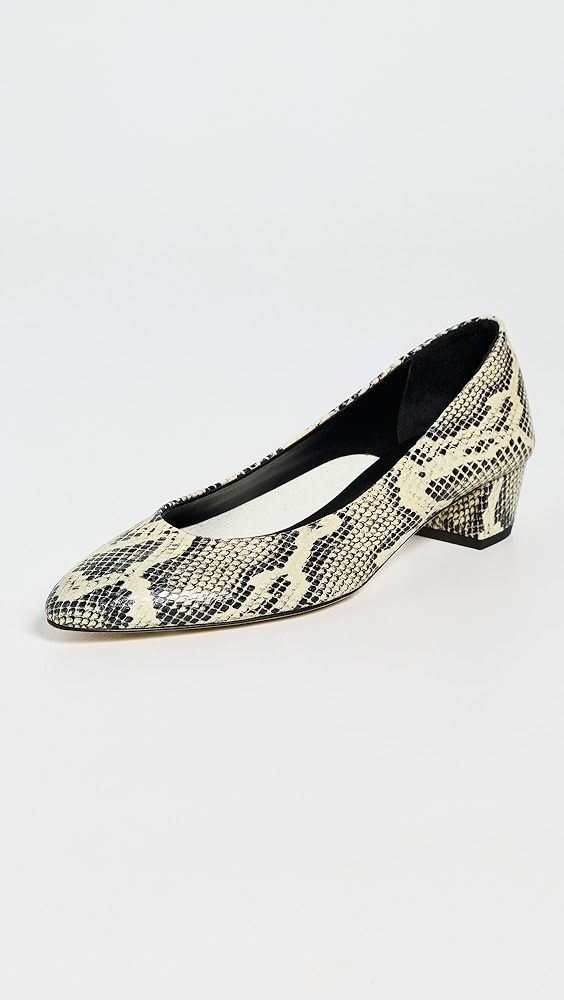 Aeyde Helia Snake Print Calf Leather Heels