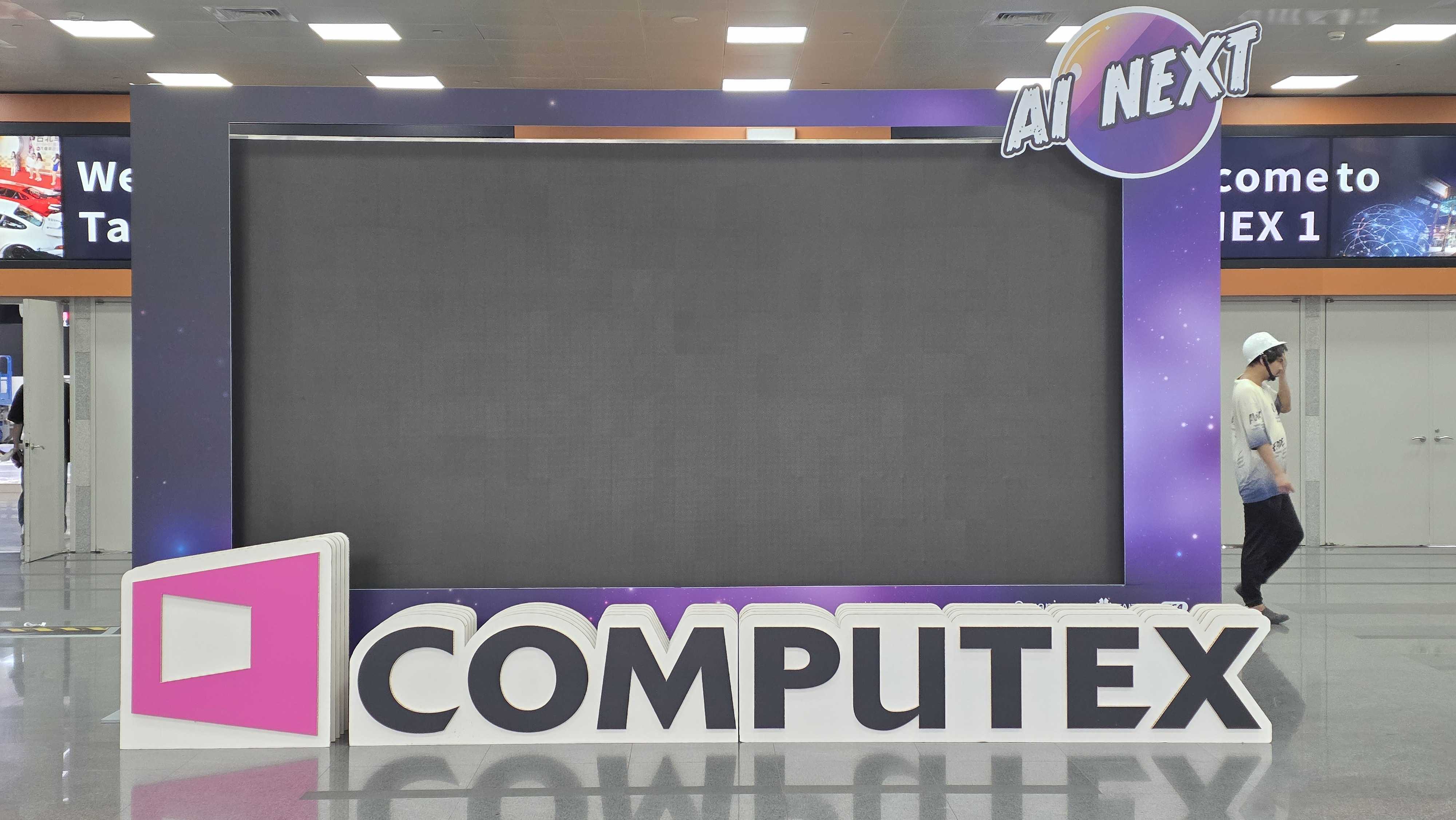 Computex digital sign, switched off