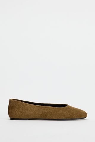 Suede Ballet Flats