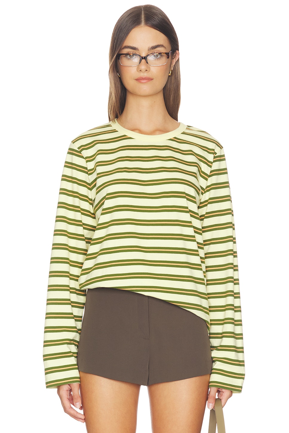 Striped Long Sleeve Boyfriend Tee