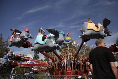 Dumbo the Flying Elephant ride at Disneyland.