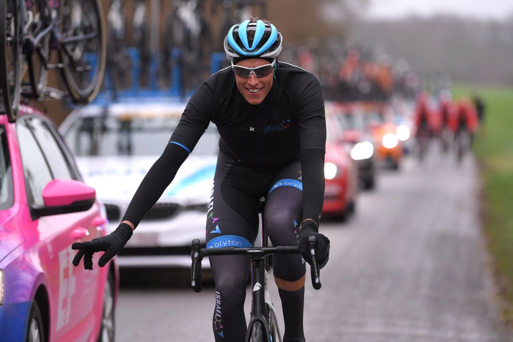 LA CHATRE FRANCE MARCH 10 Nils Politt of Germany and Team Israel StartUp Nation Rain during the 78th Paris Nice 2020 Stage 3 a 2125km stage from ChalettesurLoing to La Chtre ParisNice parisnicecourse PN on March 10 2020 in La Chatre France Photo by Luc ClaessenGetty Images