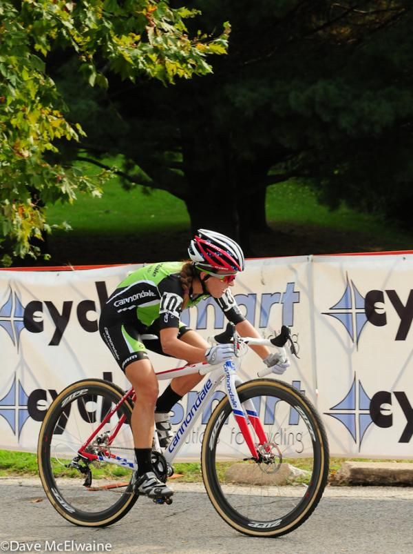 Kaitlin Antonneau (Cannondale) had second place well in hand with one lap to go