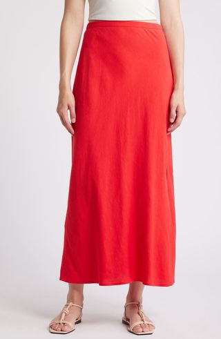 Side Slit Maxi Skirt