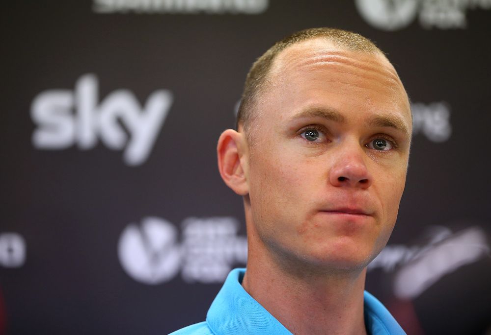 Chris Froome meets the press at Team Sky's pre-Tour de France press conference.