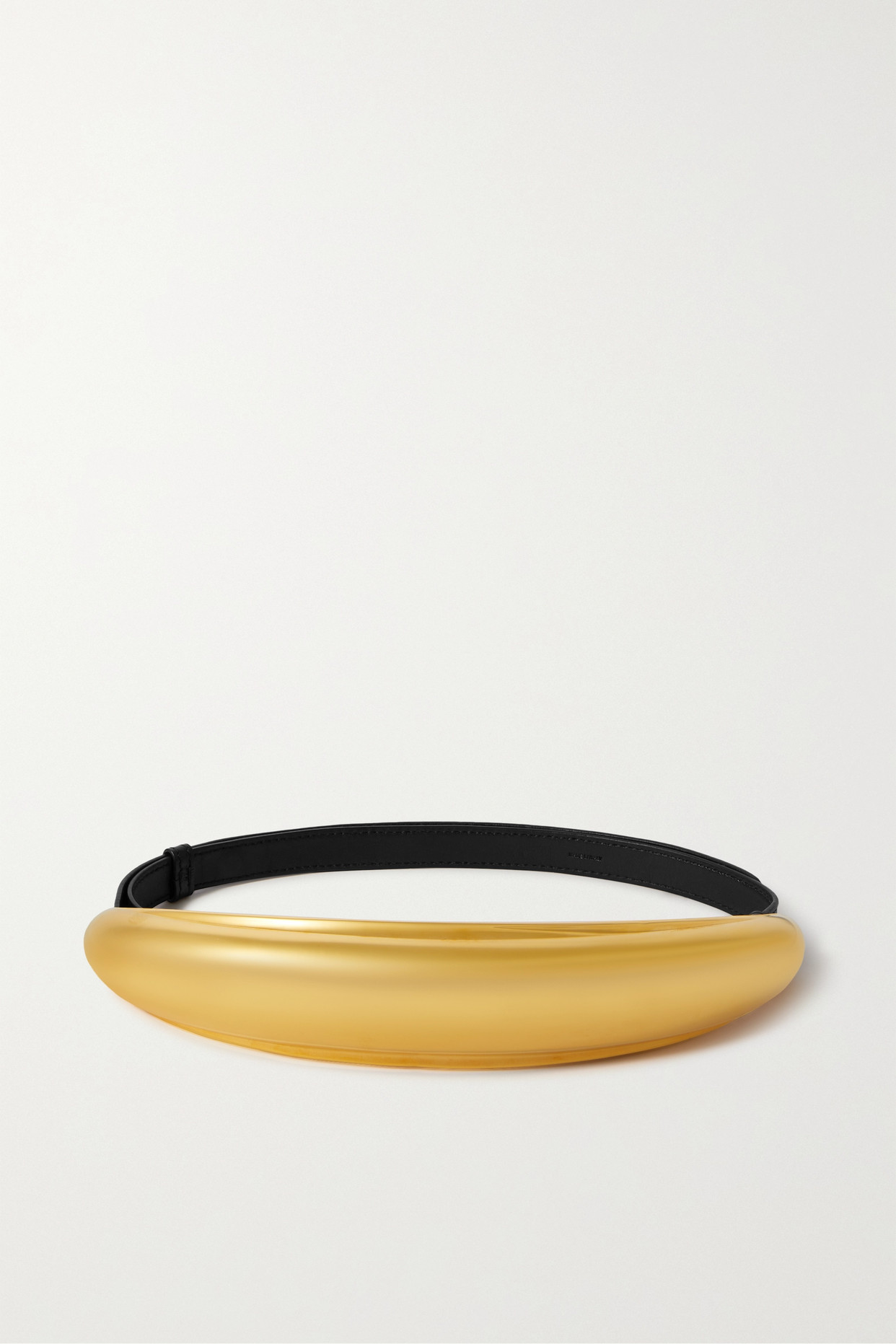 Gold-Tone and Leather Waist Belt