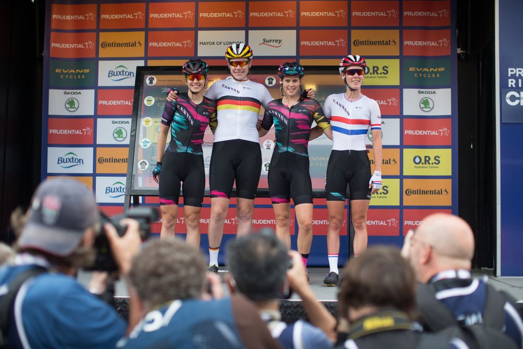 The Canyon-SRAM team featured the British and German champions