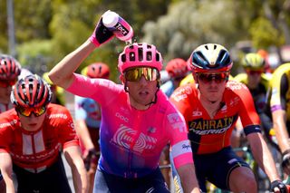 Michael Woods tries to stay cool at the Tour Down Under