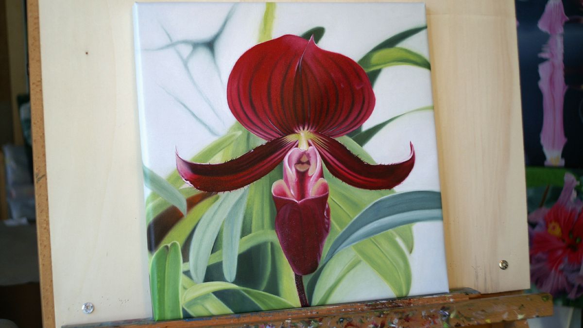 How to paint an orchid with oil paints | Creative Bloq