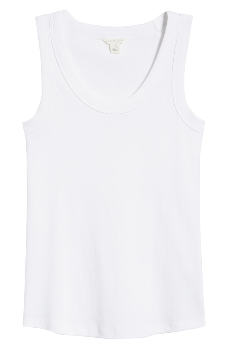 Scoop Neck Rib Cotton Tank