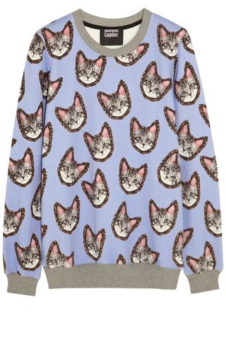 Markus Lupfer Meow Printed Cotton Jersey Sweatshirt, £170