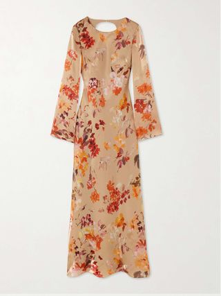 Transept Floral-Print Satin Maxi Dress