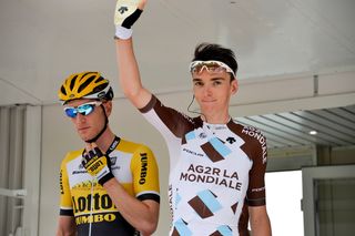 Romain Bardet at the sign on
