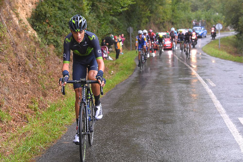Marc Soler attacks on the Angliru during stage 20 at the Vuelta