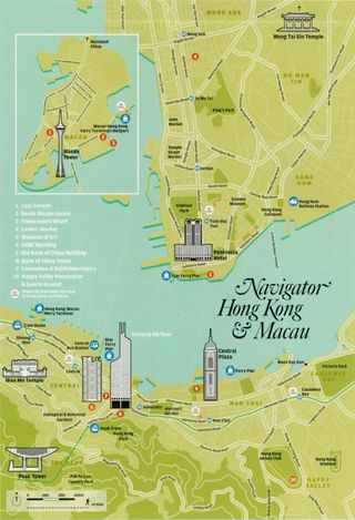 Hong Kong Macau illustrated map