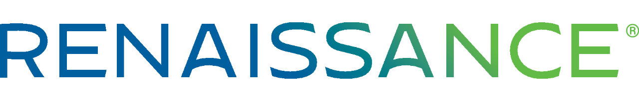 blue and green gradient Renaissance logo