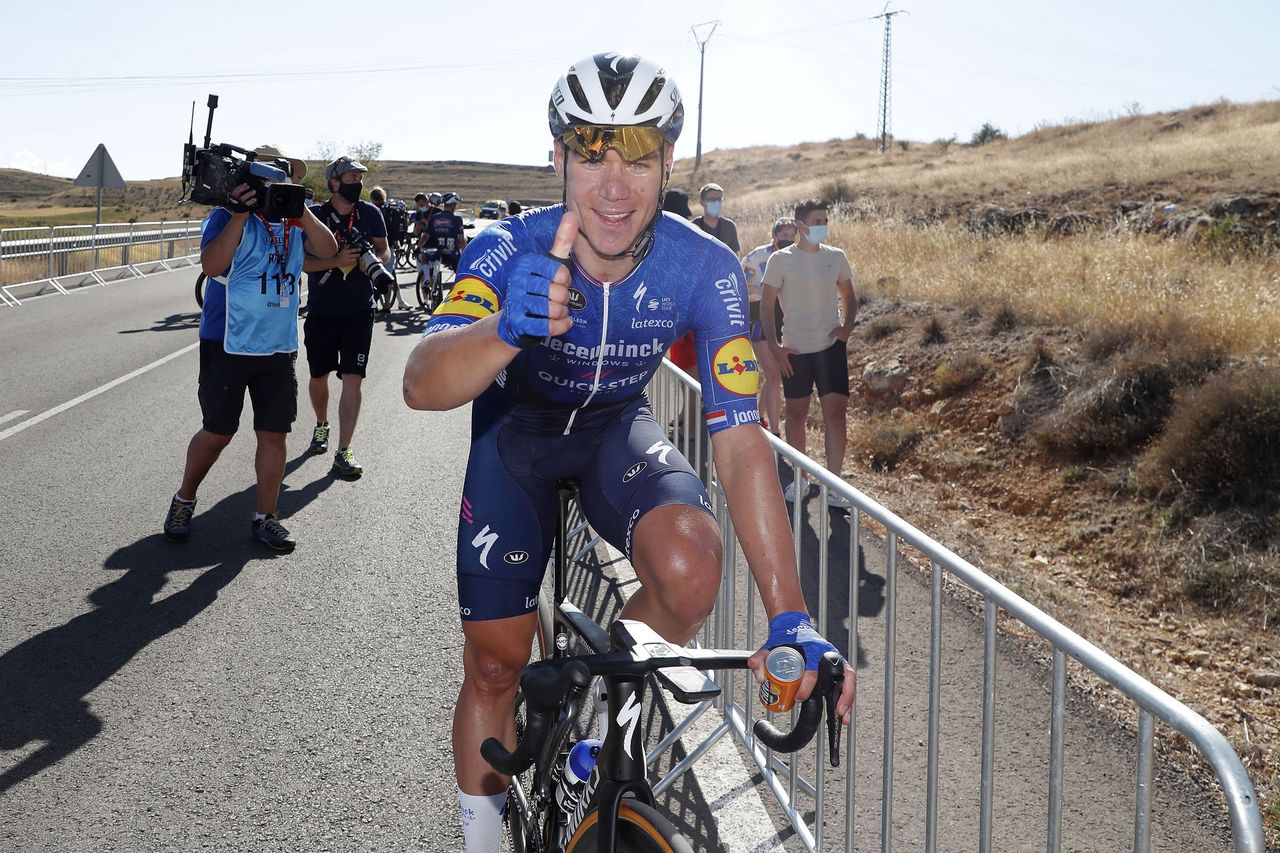 Vuelta Espana 2021 - 76th Edition - 4th stage El Burgo de Osma - Molina de Aragon 163,9 km - 17/08/2021 - Fabio Jakobsen (NED - Deceuninck - Quick-Step) - photo Luis Angel Gomez/BettiniPhoto&Acirc;&copy;2021