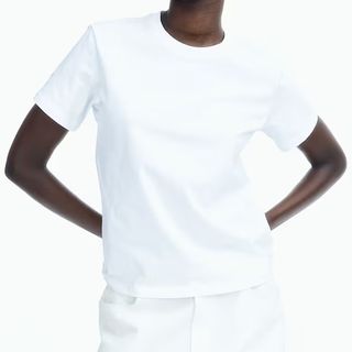 H&M White Cotton T-Shirt