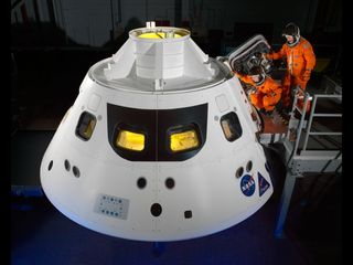 Stepping Into Orion Crew Module
