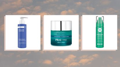 A selection of menopausal skincare from Paula's Choice, Prai and Indeed Labs