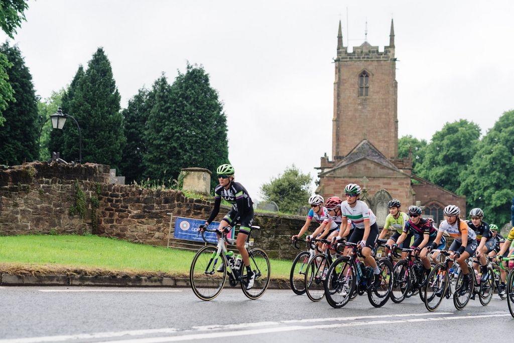 Carlee Taylor leads the peloton