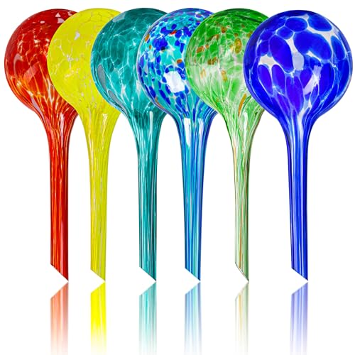 Plant Watering Globes Set of 6, Small - Glass Self Watering Globes