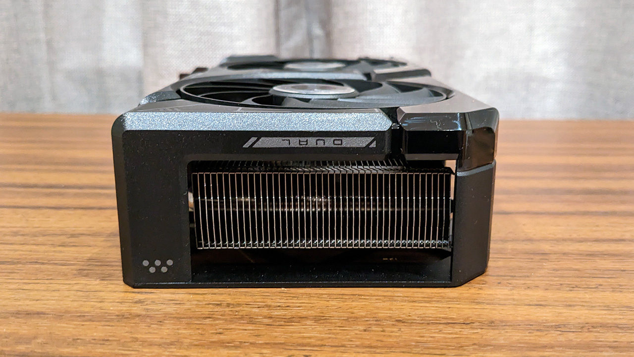 Asus Dual GeForce RTX 4060 Ti OC end view