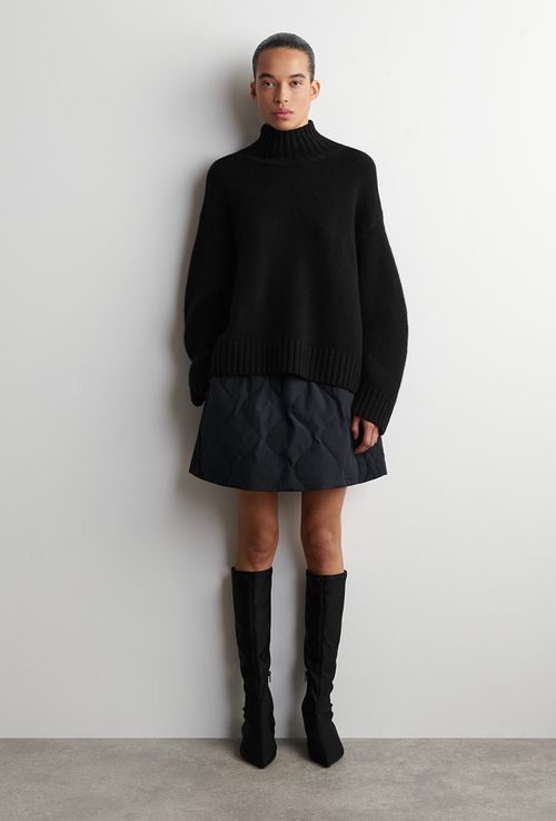 Quilted Down Mini Skirt