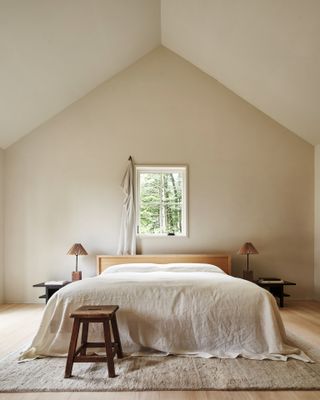 Bedroom at Innes hotel with lighting by Roll & Hill