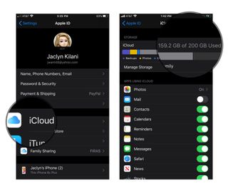 How to check iCloud storage: Tap iCloud, Check storage capacity: Tap iCloud, Check storage