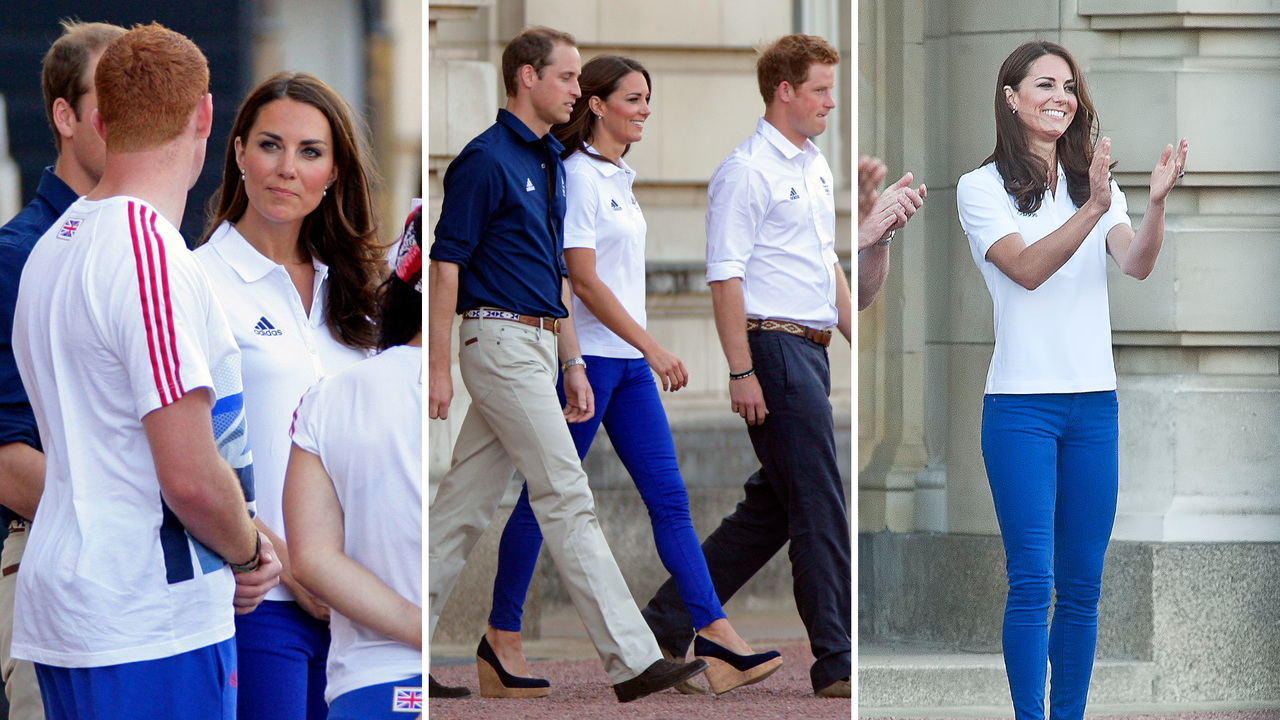 Kate Middleton in jeans and wedges 