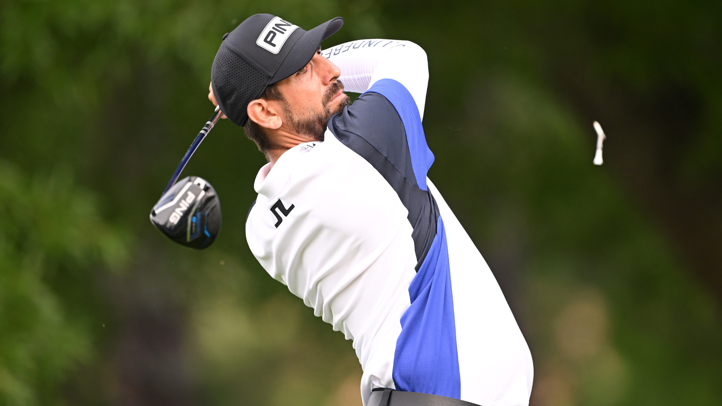 Matthieu Pavon takes a shot at the PGA Championship 
