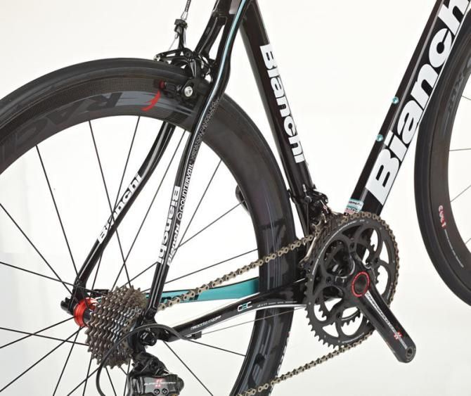 Bianchi uses layers of the CV material between layers of standard carbon