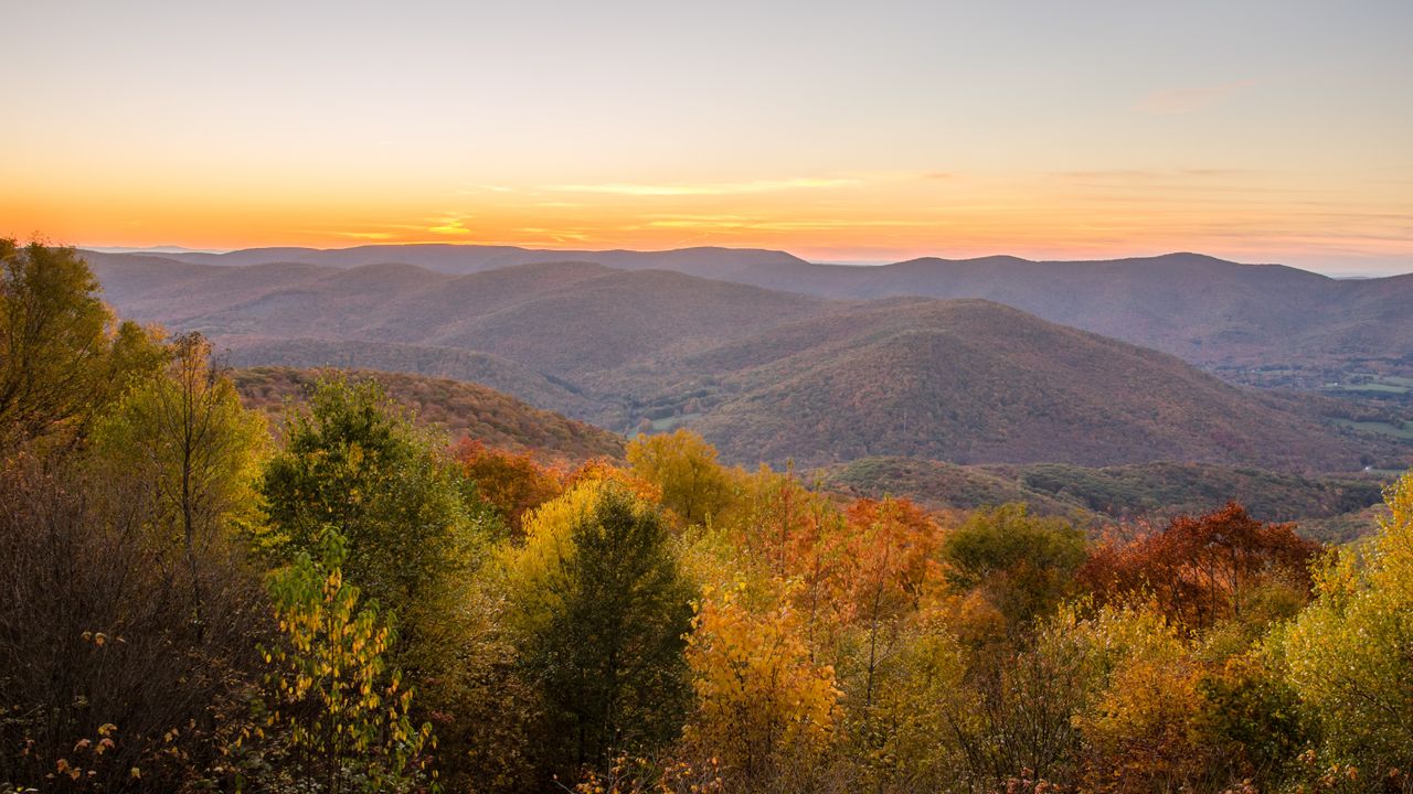 Landscape in the Berkshires at Sunset