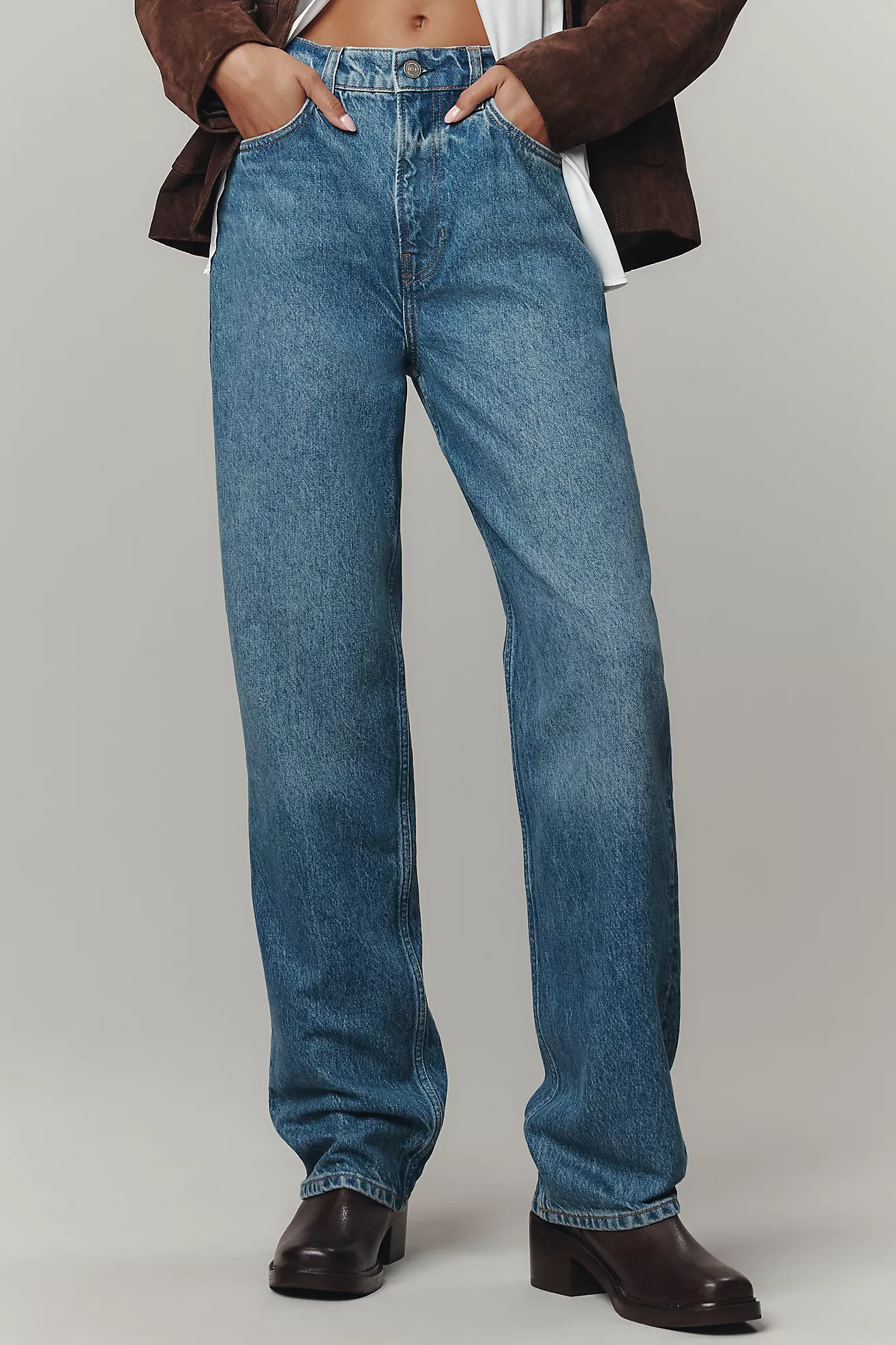 Reformation Harriet High-Rise Straight-Leg Jeans