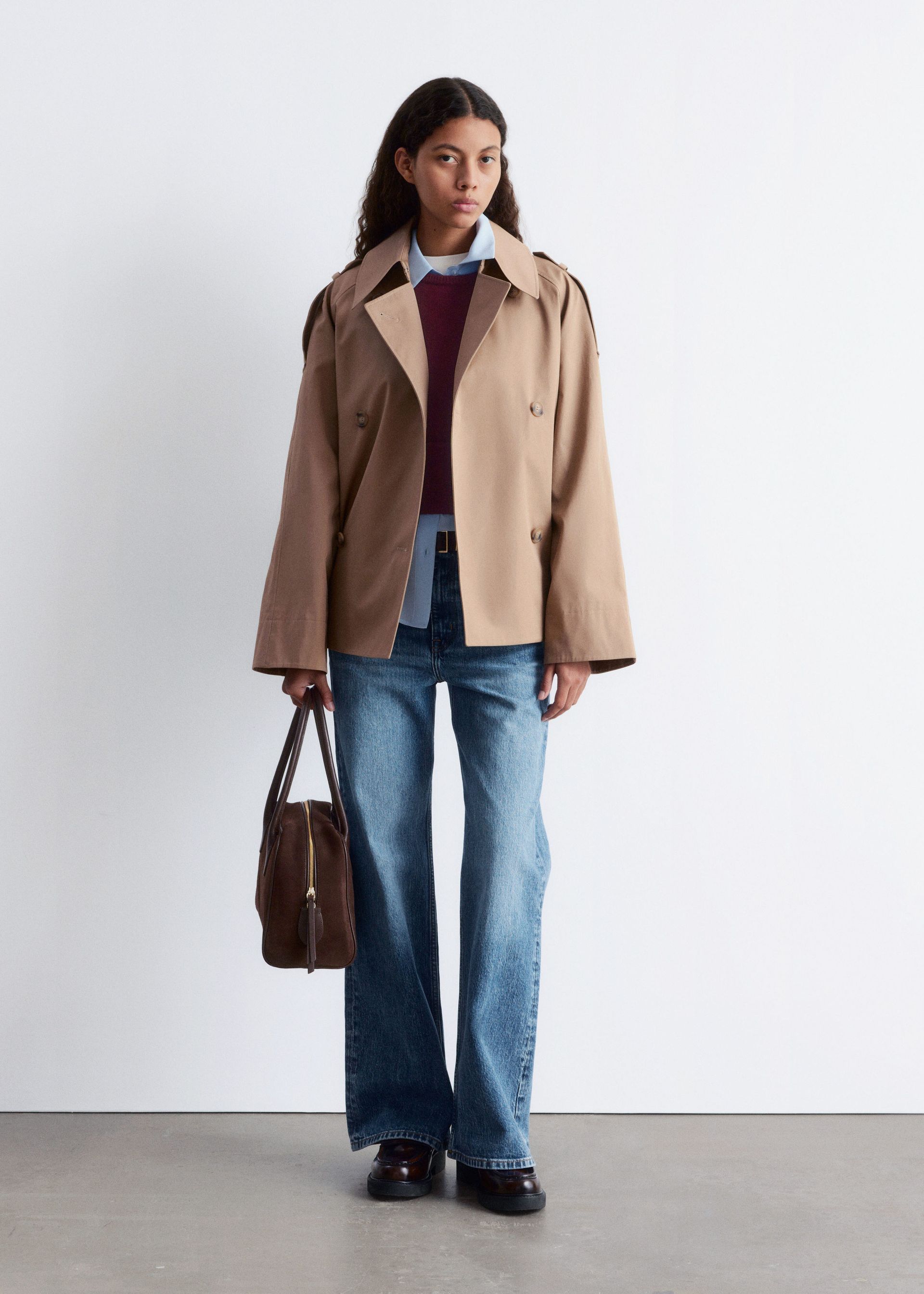 Double-Breasted Trench Jacket