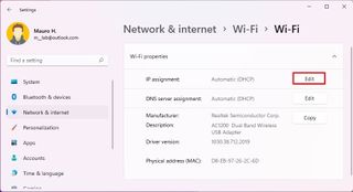 Wi-Fi IP assignment