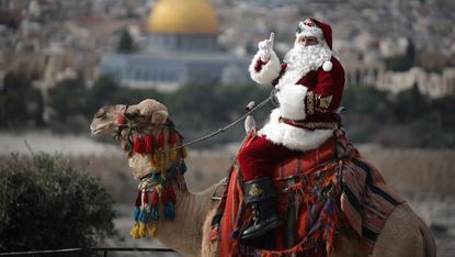 Santa on a camel 