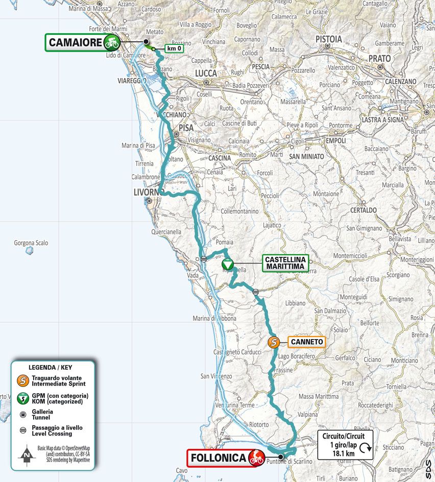 Maps for the 2024 Tirreno-Adriatico