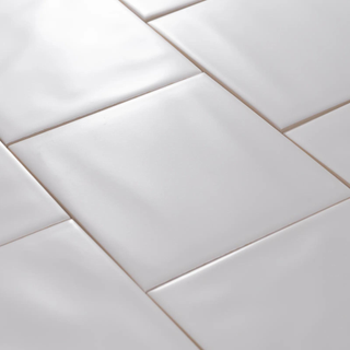 White Zellige tile up close
