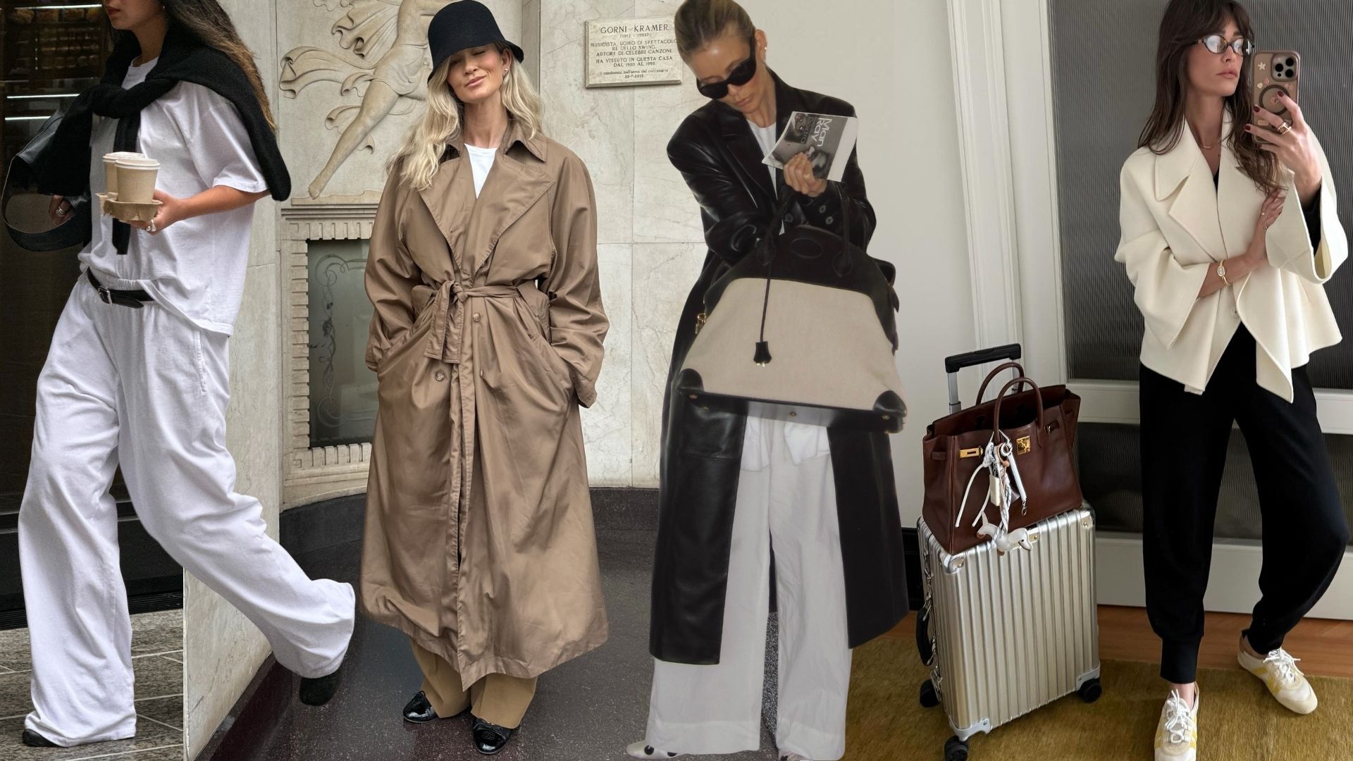 An image of the best rich-looking airport outfits to travel in 2026.