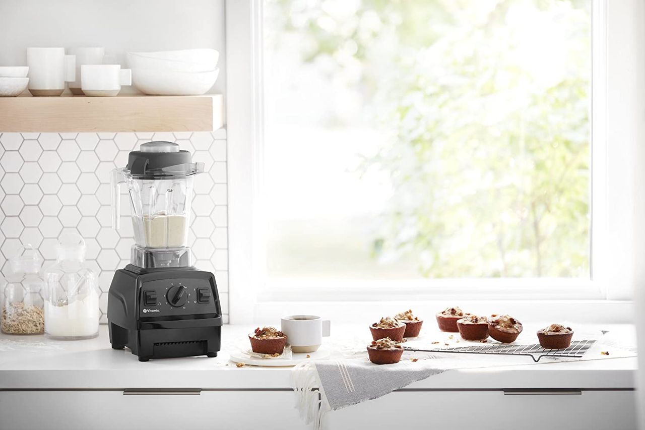 Vitamix E310 Explorian Blender in a white kitchen