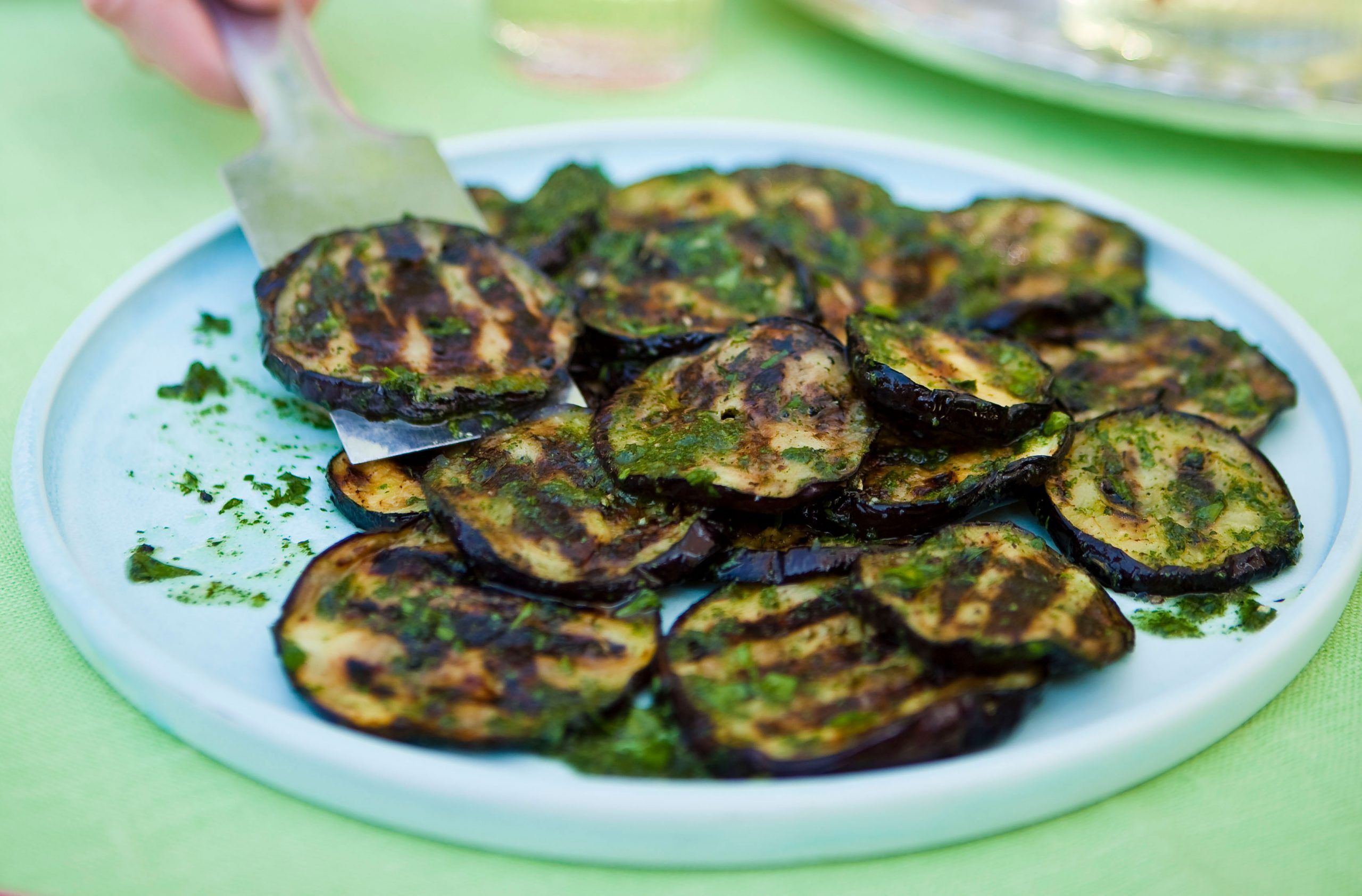 Warm aubergine salad recipe