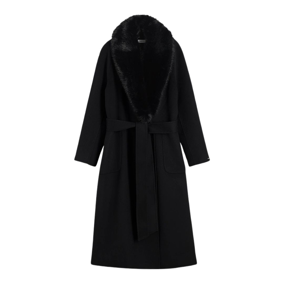 TOMMY HILFIGER, Shawl Collar Wool Blend Relaxed Coat