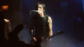 Trent Reznor of Nine Inch Nails performs on stage at Brixton Academy on May 25th, 1994 in London, England.