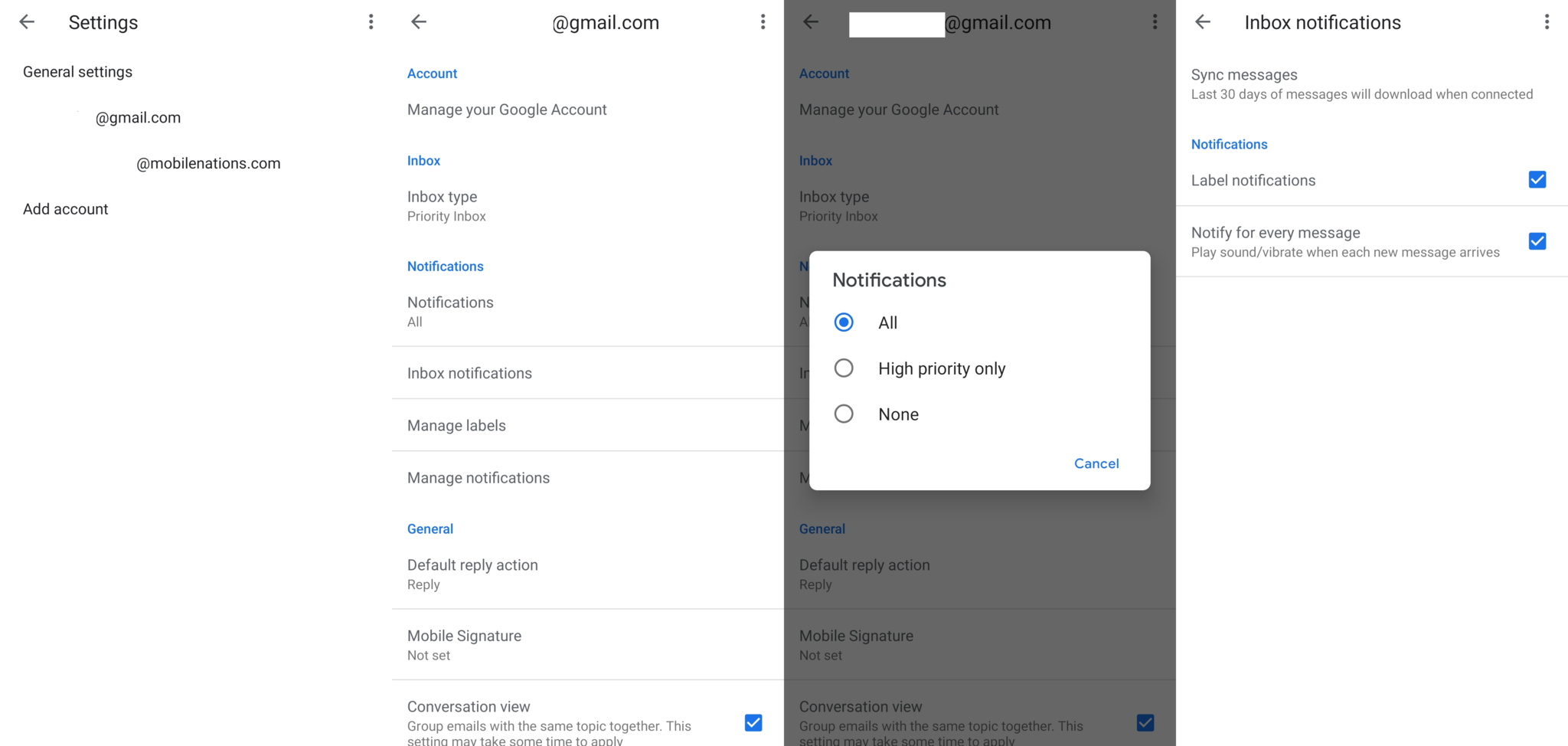 Gmail Notification. Почему не приходит сообщение на gmail
