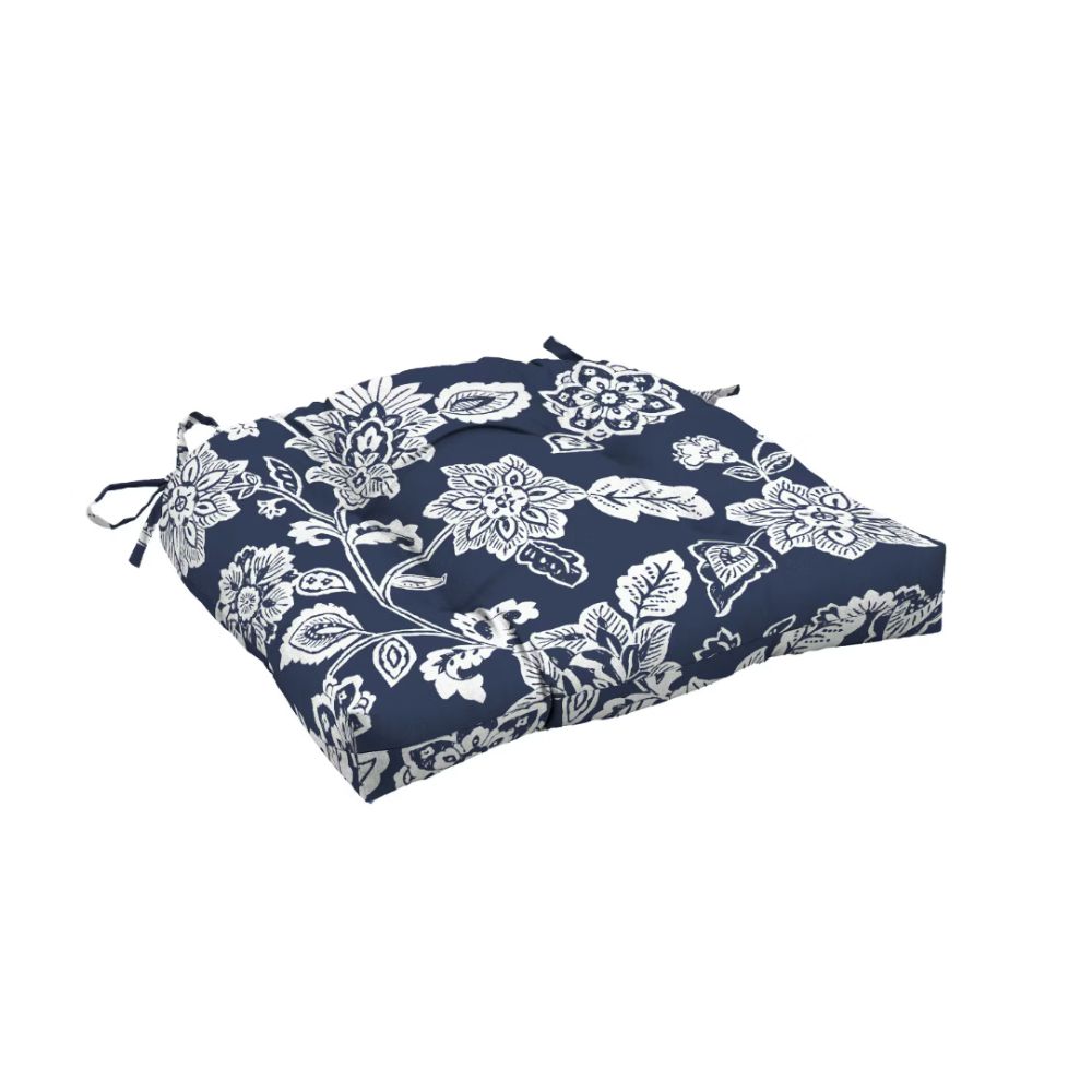 navy and white outdoor chair cushion