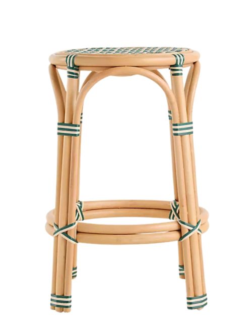 Coastal Rattan Indoor/Outdoor Bar Stool