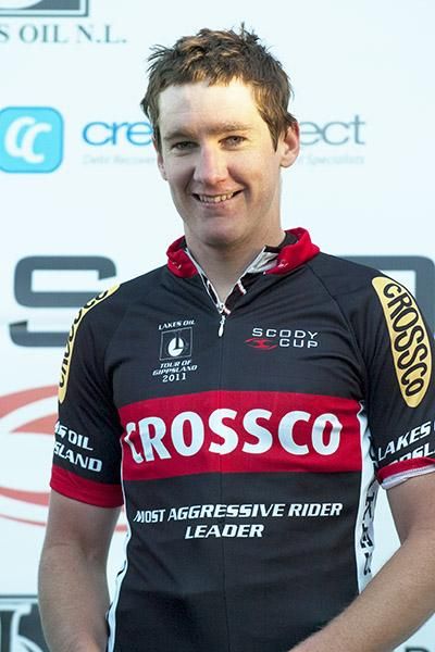 Time for some Benny Hill music? I don't think so, Suzuki Trek's Benjamin Hill was awarded the Crossco Most Aggressive rider of the day jersey.