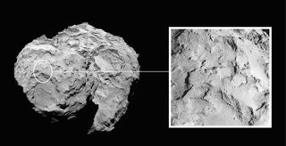 The Philae comet lander on the European Rosetta spacecraft will land on Target J on the Comet 67P/Churyumov-Gerasimenko on Nov. 12, 2014. The European Space Agency unveiled the landing site on Sept. 15.